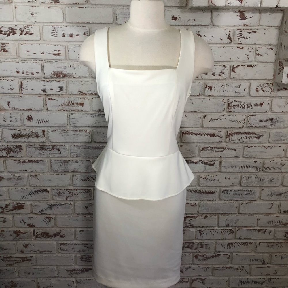 Off White Peplum Dress